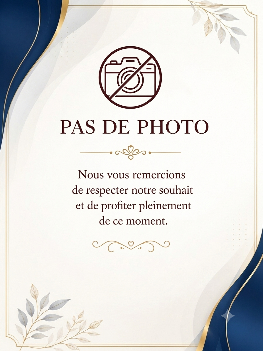 Pas de photo - Merci de respecter ce souhait